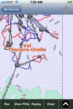 Val Thorens-Orelle ski map - iPhone Ski App