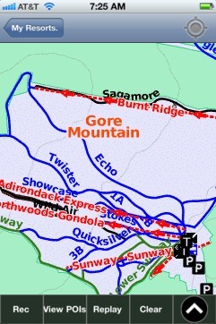 Gore Mountain ski map - iPhone Ski App