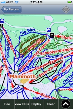 Mammoth ski map - iPhone Ski App