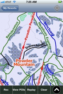 Powder Mountain ski map - iPhone Ski App